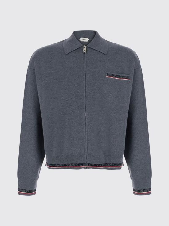 26FW 베르사체 집업 니트 10265611A19072 1E880 Grey - VERSACE