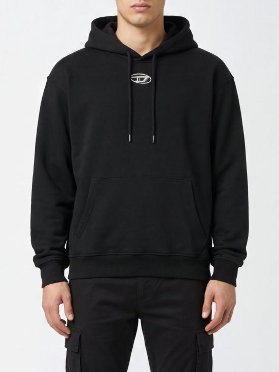 26FW 디젤 S-NORM 후드티셔츠 A204470BKBW 900 Black
