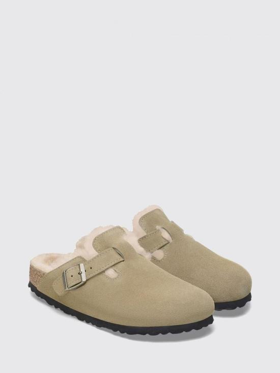 26FW 버켄스탁 보스턴 시어링 스웨이드 레더 뮬 1028299 Natural - BIRKENSTOCK