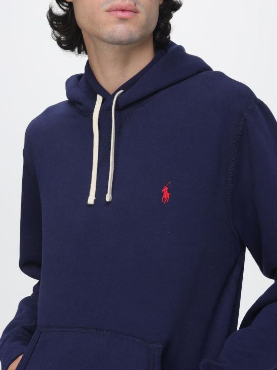 26FW 폴로 랄프로렌 포니로고 자수 후드 티셔츠 710766778 507 Blue - POLO RALPH LAUREN