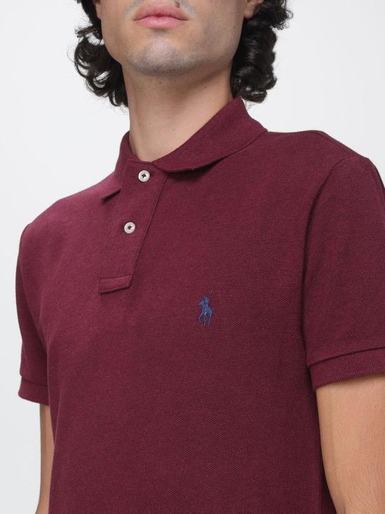 26FW 폴로 랄프로렌 폴로 티셔츠 710536856 343 Burgundy - POLO RALPH LAUREN