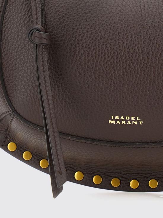26FW 이자벨마랑 오스칸 문 풀 그레인 레더 스터드 바게트 숄더백 PP0003FAD1C04M 50CF Brown - ISABEL MARANT