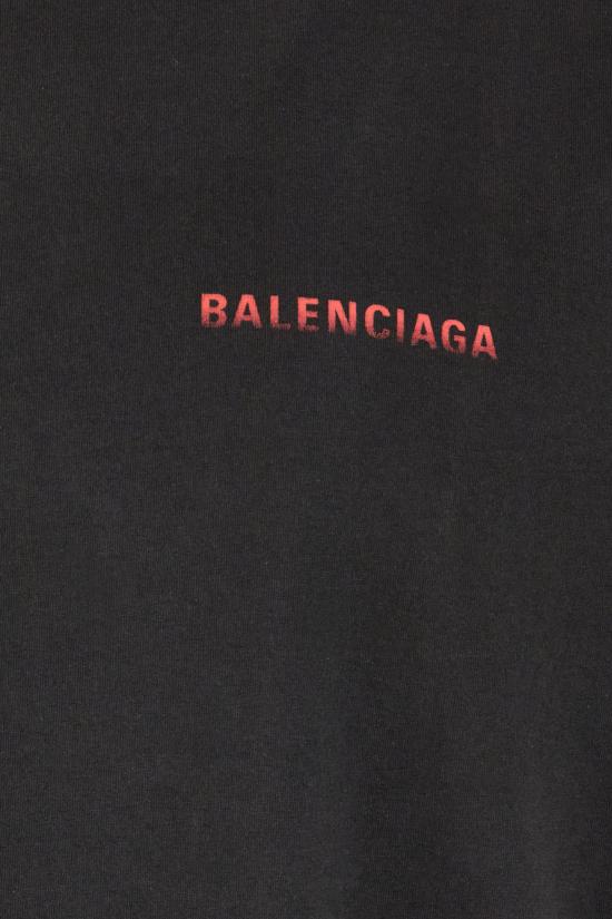 26FW 발렌시아가 백 그래디언트 오버사이즈 티셔츠 850345TVVE6 1000 BLACK - BALENCIAGA