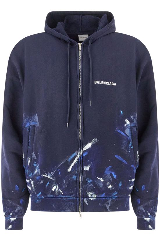 26FW 발렌시아가 후드 티셔츠 850338TUVJ6 8065 NAVY