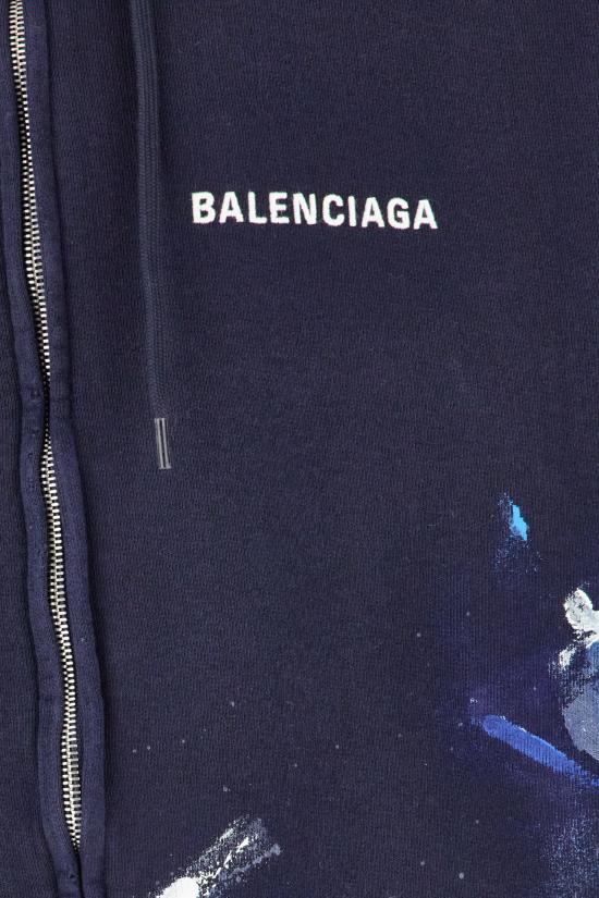 26FW 발렌시아가 후드 티셔츠 850338TUVJ6 8065 NAVY - BALENCIAGA