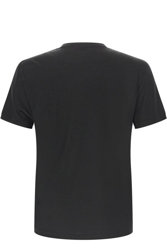 26FW 구찌 실크 저지 브이넥 티셔츠 866186XJHVZ 1000 Nero - GUCCI