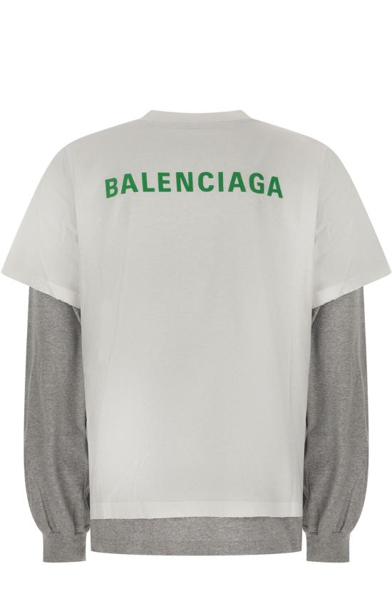 26FW 발렌시아가 반팔 티셔츠 871497TTVJ1 9163 WHITE APPLE GREEN - BALENCIAGA