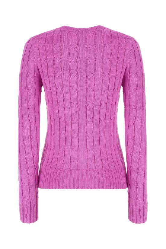 26FW 폴로 랄프로렌 폴로 자수 케이블 니트 스웨터 211971865 506 THISTLE PINK - POLO RALPH LAUREN