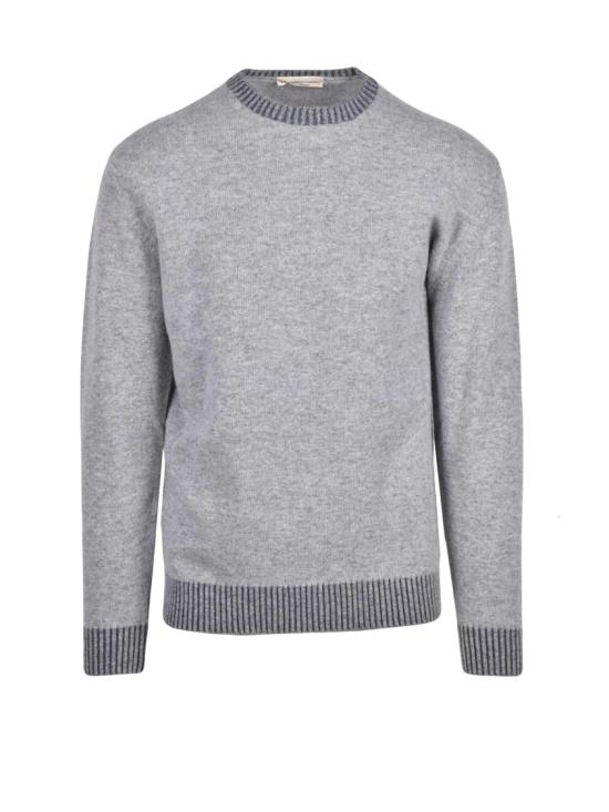 25FW Cashmere Company P. 니트웨어 프리미엄 울 소재에 골지 트리밍이 있는 크루넥 풀오버