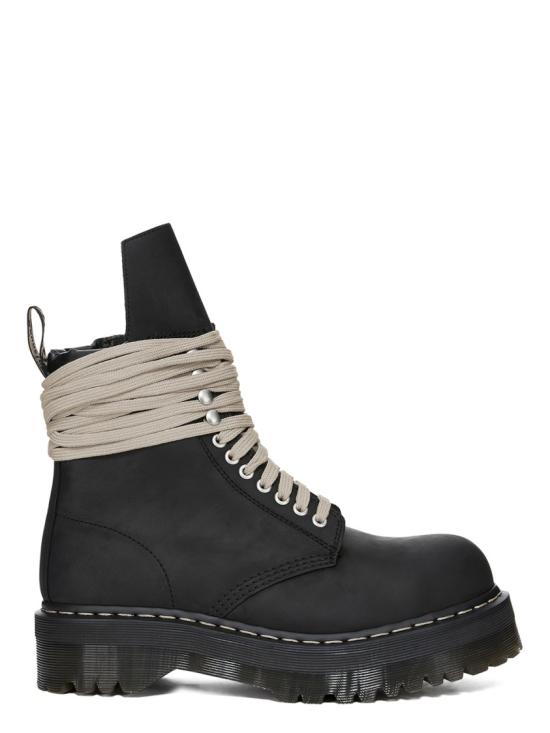 26FW 릭오웬스 X 닥터마틴 닥터마틴 x 릭 오웬스 쿼드 솔 스틸 토 부츠 DM02F1813300109 Black