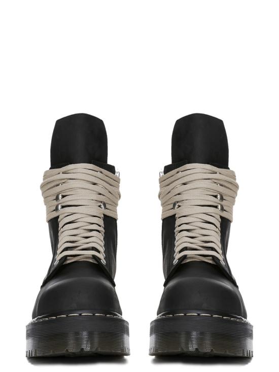 26FW 릭오웬스 X 닥터마틴 닥터마틴 x 릭 오웬스 쿼드 솔 스틸 토 부츠 DM02F1813300109 Black - RICK OWENS X DR. MARTENS
