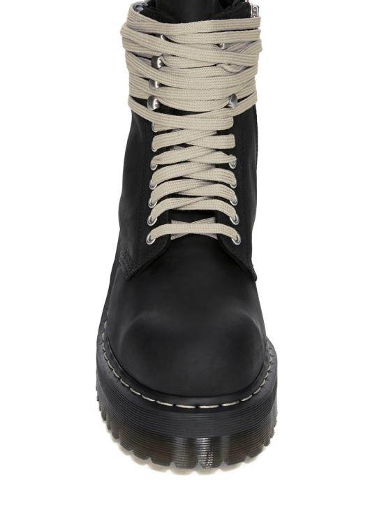 26FW 릭오웬스 X 닥터마틴 닥터마틴 x 릭 오웬스 쿼드 솔 스틸 토 부츠 DM02F1813300109 Black - RICK OWENS X DR. MARTENS