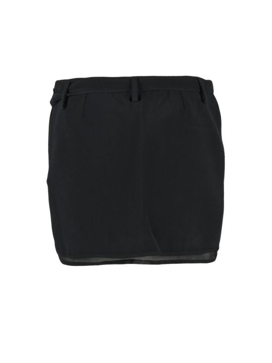 25FW 디 아티코 스커트 블랙 비대칭 지퍼 미니 - THE ATTICO