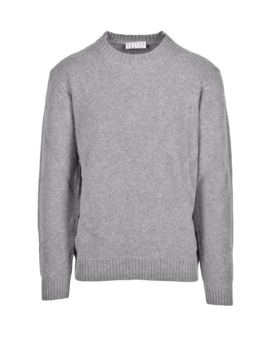 25FW Cashmere Company P. 니트웨어 톤온톤 자수 디테일이 있는 크루넥 스웨터