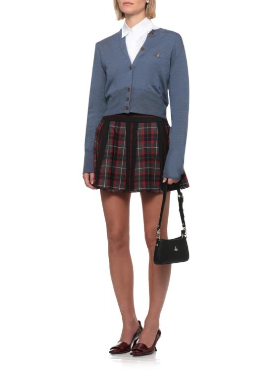 26FW 비비안웨스트우드 베아 크롭드 가디건 1803002UY005EK409 Blue - VIVIENNE WESTWOOD