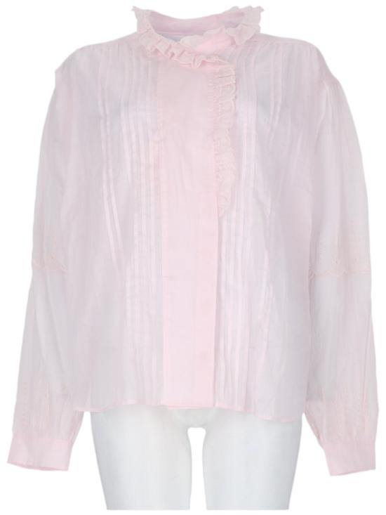 26FW 이자벨마랑에뚜왈 레오타 코튼 보일 블라우스 탑 HT0918FA D3J10E40LK Pink