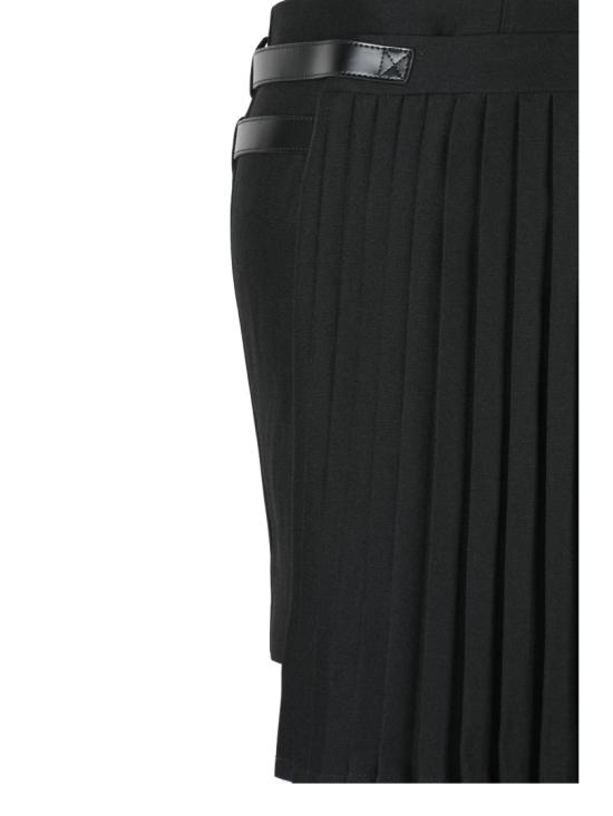 25FW 코페르니 스커트 블랙 버클 가죽 디테일 미니 - COPERNI