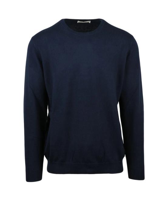 25FW Cashmere Company P. 니트웨어 클래식 크루넥 스웨터, 네이비 블루 캐시미어 혼방