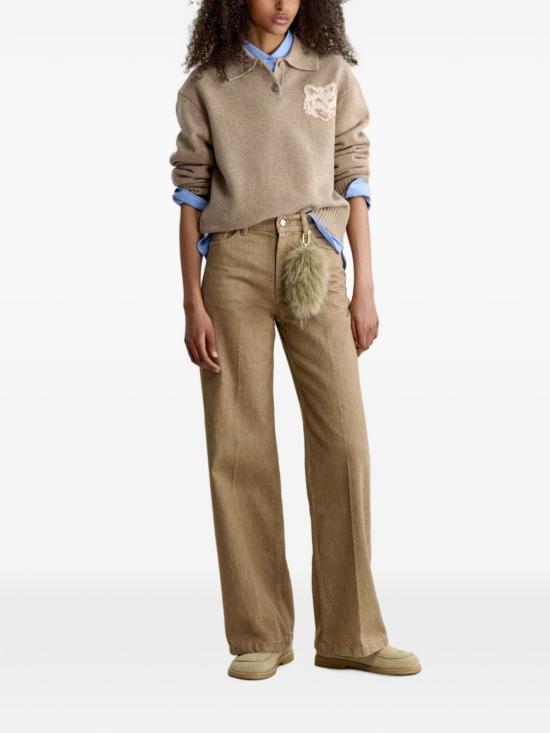  메종키츠네 탑 MRWKL00KM03290626 AI26 BEIGE - MAISON KITSUNE