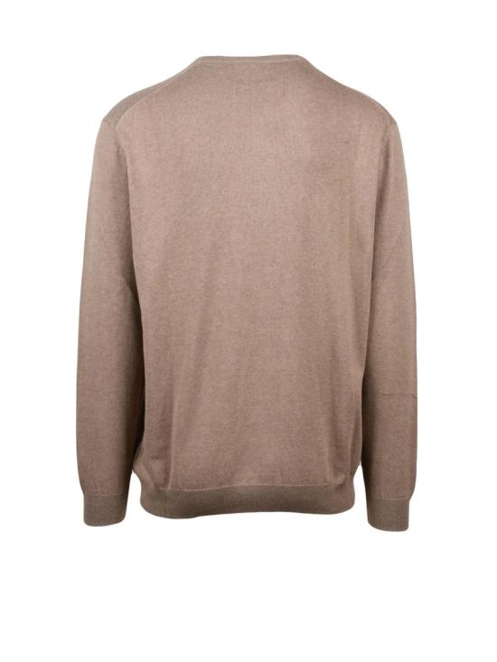 25FW Cashmere Company P. 니트웨어 뉴트럴 베이지 색상의 캐시미어 혼방 크루넥 스웨터 - CASHMERE COMPANY