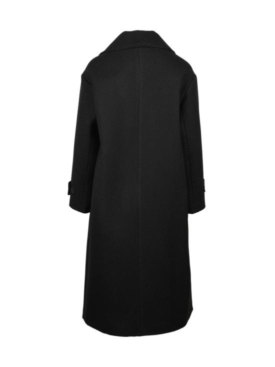 25FW Lakore 코트 블랙 더블 브레스트 울 블렌드 - OTHER BRANDS