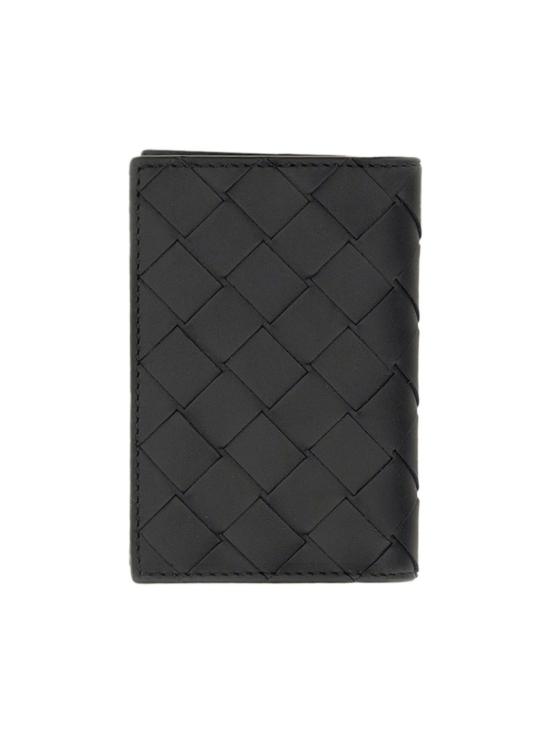  보테가베네타 인트레치아토 플랩 카드 케이스 749417 VCPQ48803 Black - BOTTEGA VENETA