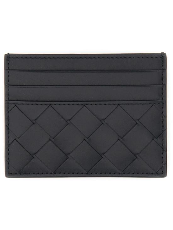  보테가베네타 인트레치아토 크레딧 카드 케이스 743209 VCPQ38803 Black - BOTTEGA VENETA