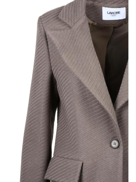25FW Lakore 코트 터쿼이즈 색상의 슬림핏 울 혼방 - OTHER BRANDS