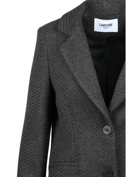 25FW Lakore 코트 짙은 회색 울 혼방 슬림핏 - OTHER BRANDS