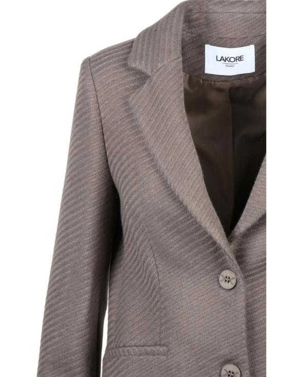 25FW Lakore 코트 터쿼이즈 색상의 슬림핏 울 혼방 - OTHER BRANDS