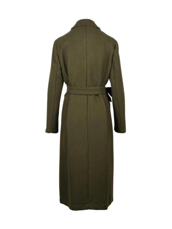 25FW Lakore 코트 녹색 벨트가 있는 울 혼방 롱 - OTHER BRANDS