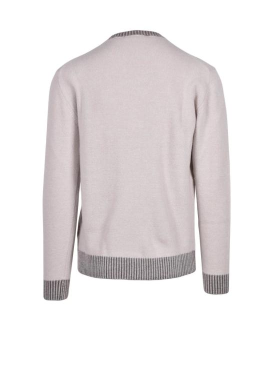 25FW Cashmere Company P. 니트웨어 클래식 크루넥 풀오버, 대비되는 골지 디테일 - CASHMERE COMPANY