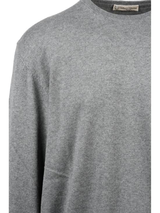 25FW Cashmere Company P. 니트웨어 고급 면-캐시미어 혼방 소재의 클래식 크루넥 스웨터 - CASHMERE COMPANY
