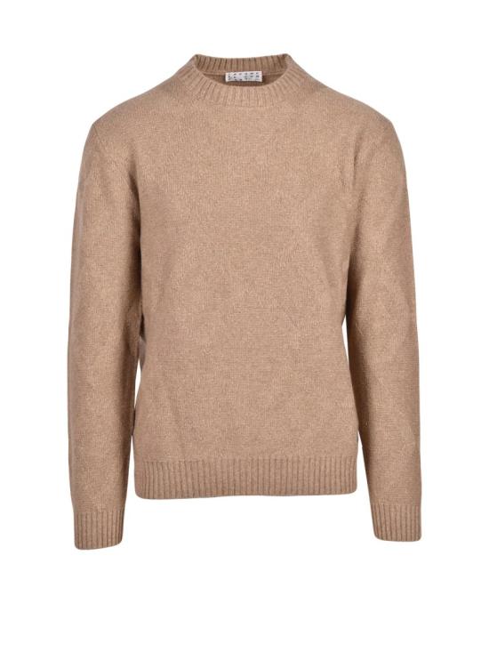 25FW Cashmere Company P. 니트웨어 톤온톤 자수 장식이 있는 크루넥 캐시미어-실크 혼방 스웨터