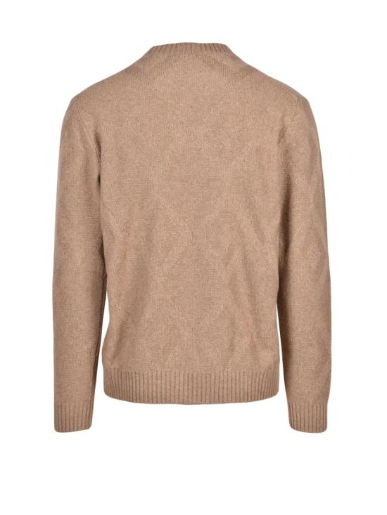 25FW Cashmere Company P. 니트웨어 톤온톤 자수 장식이 있는 크루넥 캐시미어-실크 혼방 스웨터 - CASHMERE COMPANY