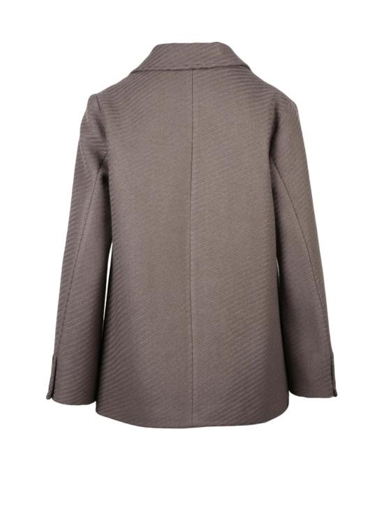 25FW Lakore 코트 터쿼이즈 색상 더블 브레스트 울 블렌드 숏 - OTHER BRANDS