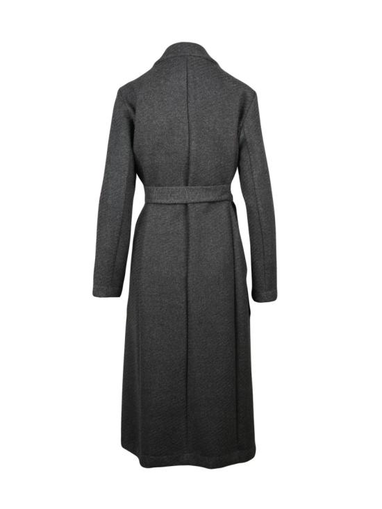 25FW Lakore 코트 짙은 회색 벨트 장식 울 혼방 롱 - OTHER BRANDS