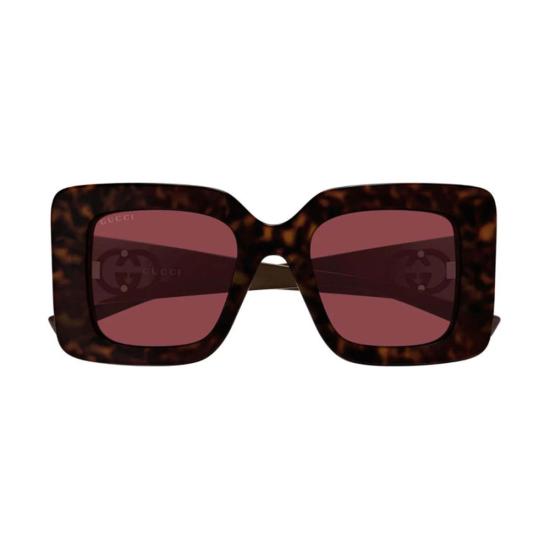  구찌 안경 GG2025 S002 스퀘어 풀림 선글라스 브라운 - GUCCI