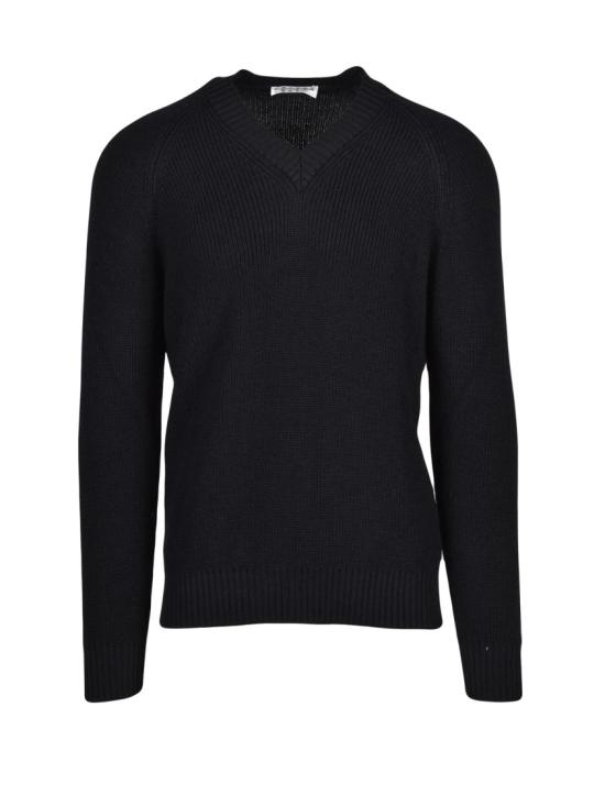 25FW Cashmere Company P. 니트웨어 따뜻함과 내구성을 갖춘 골지 니트 브이넥 스웨터
