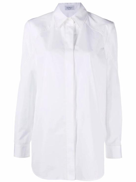  살바토레 페라가모 블라우스 135896750616 WHITE