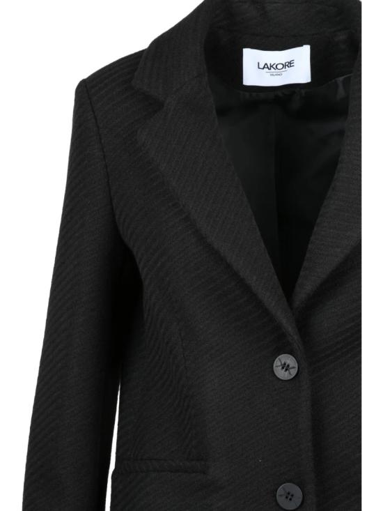 25FW Lakore 코트 블랙 컬러의 슬림핏 울 혼방 - OTHER BRANDS