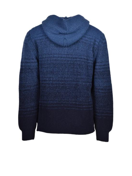 25FW Cashmere Company P. 탑 질감 있는 디자인의 후드 그라데이션 니트 스웨터 - CASHMERE COMPANY