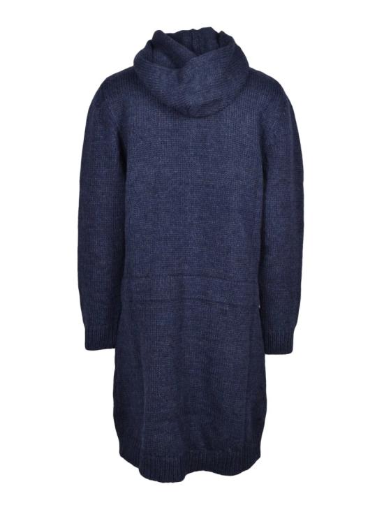 25FW 캐시미어 컴퍼니 자켓 파란색 니트 울 혼방 코트 - CASHMERE COMPANY