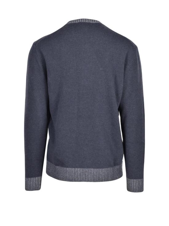 25FW Cashmere Company P. 니트웨어 다크 그레이 울 소재의 크루넥 풀오버 스웨터 - CASHMERE COMPANY