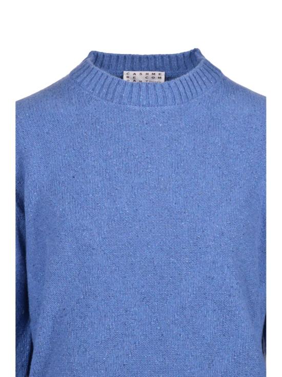 25FW Cashmere Company P. 니트웨어 연한 파란색 자수 크루넥 스웨터 - CASHMERE COMPANY