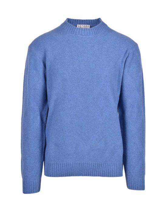 25FW Cashmere Company P. 니트웨어 연한 파란색 자수 크루넥 스웨터