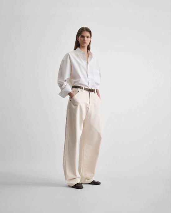  피비 파일로 데님 팬츠 DP152 CO3273 BEIGE - PHOEBE PHILO