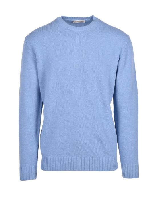 25FW Cashmere Company P. 니트웨어 클래식 크루넥 스웨터 (연한 파란색 울 소재)