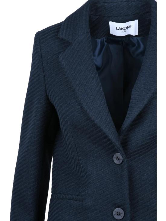 25FW Lakore 코트 네이비 블루 컬러의 슬림핏 울 혼방 - OTHER BRANDS