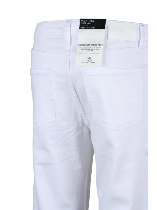 25FW 랄프 로렌 데님 화이트 하이라이즈 스트레치 플레어 진 - RALPH LAUREN